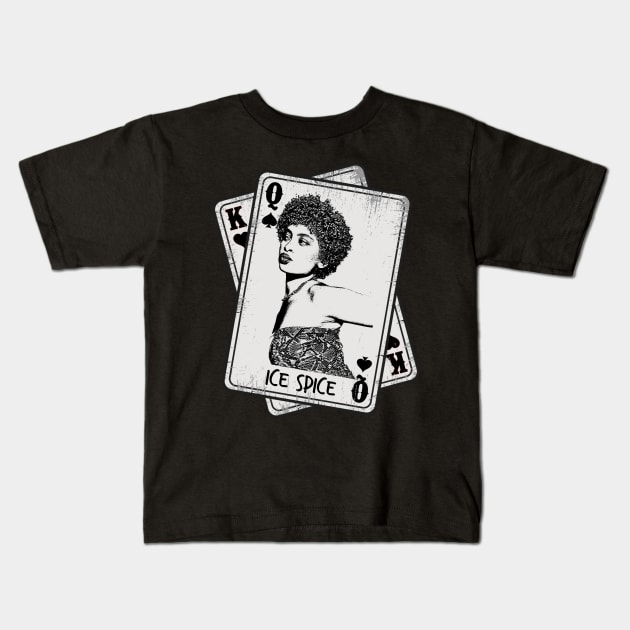Retro Ice Spice Card Style Kids T-Shirt by Slepet Anis